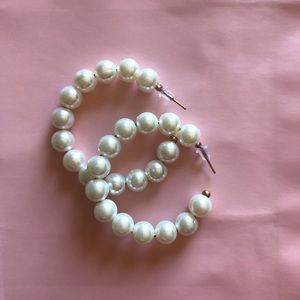 Pearl Hoop Earrings